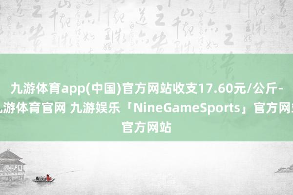 九游体育app(中国)官方网站收支17.60元/公斤-九游体育官网 九游娱乐「NineGameSports」官方网站